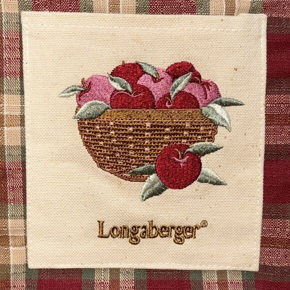 Longaberger Homestead Plaid Apple Basket Small Tote lunch Bag with front pocket - Picture 2 of 11